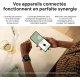 Google Pixel Watch (Wi-Fi, 41 mm) Boîtier en acier inoxydable argenté poli avec bracelet actif Chalk Sports