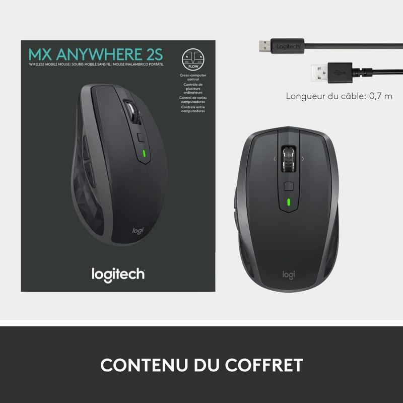 Logitech MX Anywhere 2S Souris sans Fil - Noir