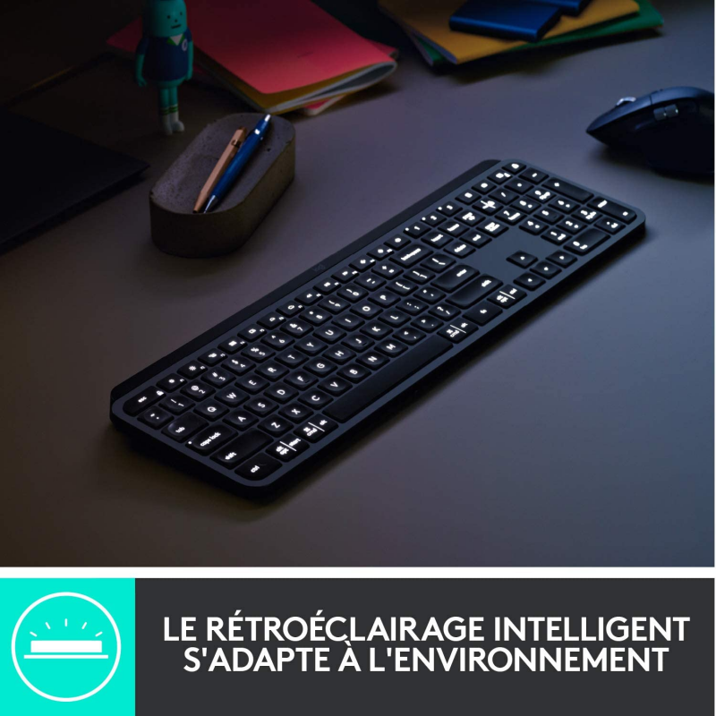 Clavier sans fil Logitech MX Keys avec touches rétroéclairées