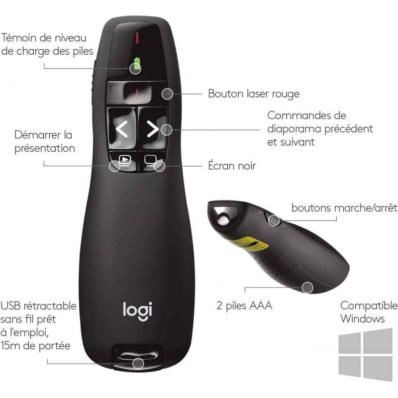 Présentateur sans fil Logitech R400