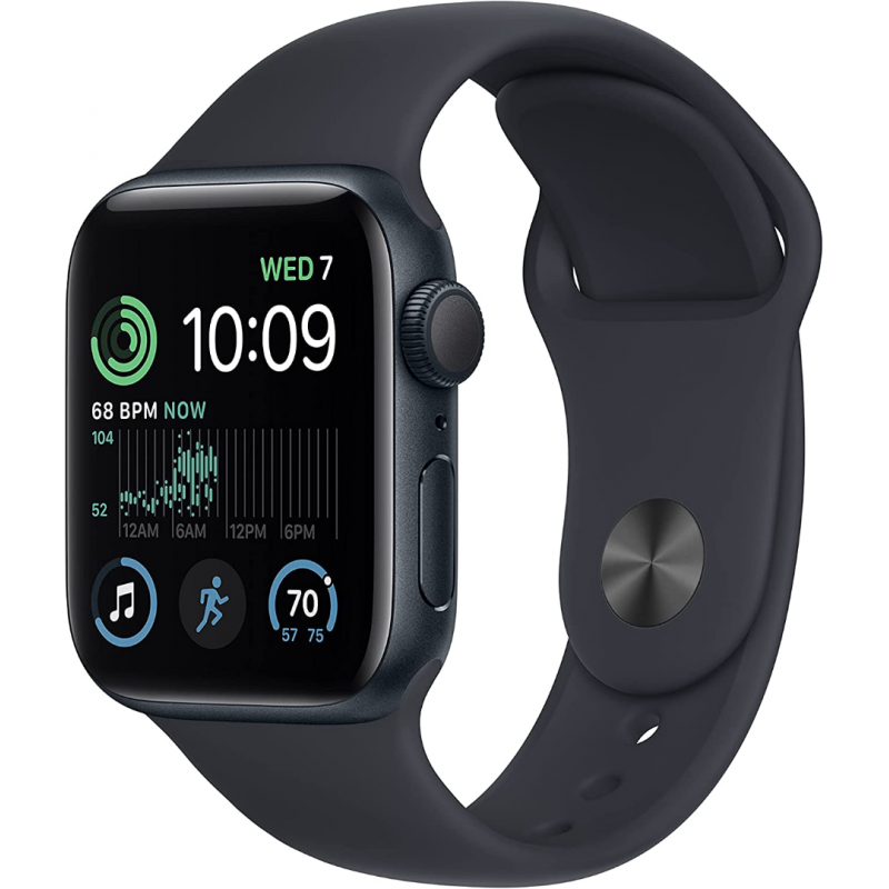 Apple Watch SE 2022 2e génération (GPS, 40 mm) - Boîtier en aluminium minuit avec bracelet sport S/M minuit