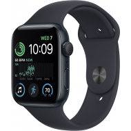 Apple Watch SE 2022 2e génération (GPS, 44 mm) - Boîtier en aluminium minuit avec bracelet sport S/M minuit