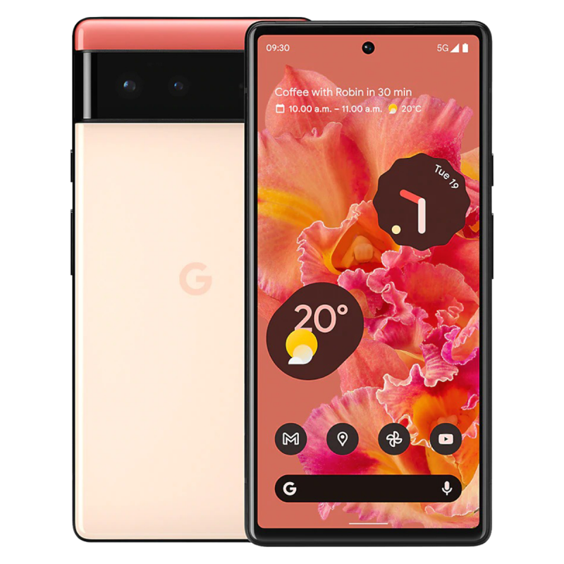 Smartphone Google Pixel 6 5G (8 Go + 128 Go, double carte SIM) - Un peu corail