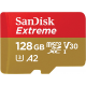 Carte mémoire microSDXC SanDisk Extreme 128 Go (A2, classe 10, UHH-I, U3, V30)