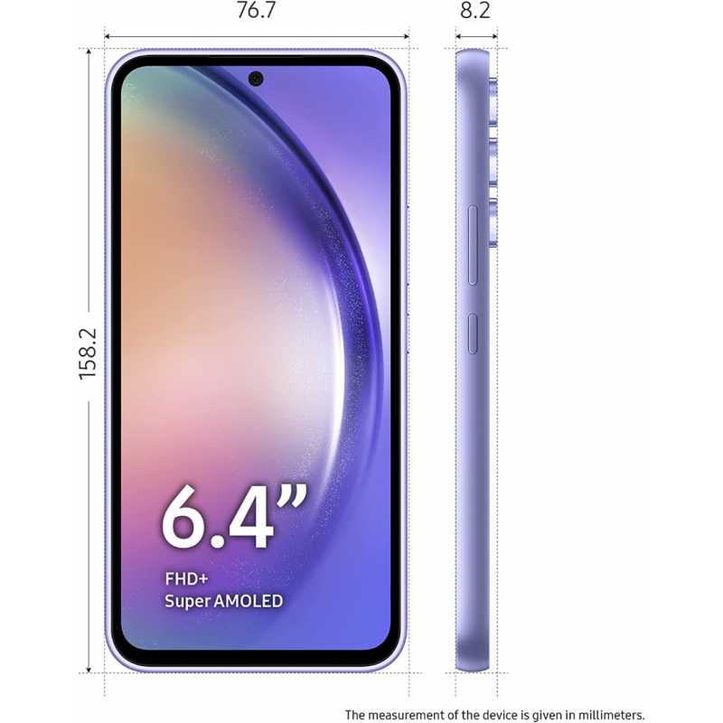 Smartphone Samsung Galaxy A54 5G (double SIM, 8+256 Go) - Violet